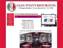 Tablet Screenshot of gian-tonys.com